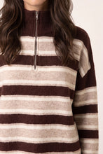 Load image into Gallery viewer, Brown 1/4 Zip Jumper
