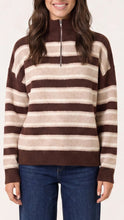 Load image into Gallery viewer, Brown 1/4 Zip Jumper