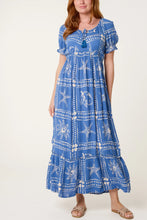 Load image into Gallery viewer, Blue Starfish Maxi Dress