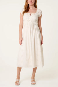 Cream Broderie Milkmaid Dress – CHIC