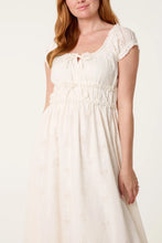 Load image into Gallery viewer, Cream Broderie Milkmaid Dress
