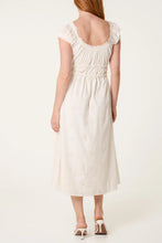 Load image into Gallery viewer, Cream Broderie Milkmaid Dress