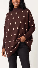 Load image into Gallery viewer, Polka Dot Batwing Chocolate Brown Jumper