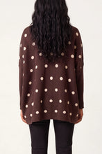 Load image into Gallery viewer, Polka Dot Batwing Chocolate Brown Jumper