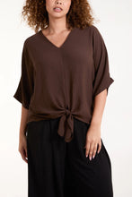 Load image into Gallery viewer, V-Neck Tie Hem Tops
