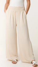 Load image into Gallery viewer, Cream Elasticated Waist Wide Leg Trouser