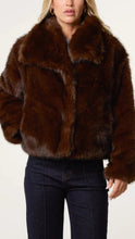 Load image into Gallery viewer, Brown Faux Fur Coat