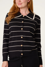 Load image into Gallery viewer, Black Striped Knit Co-Ord Set