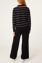 Load image into Gallery viewer, Black Striped Knit Co-Ord Set