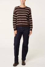 Load image into Gallery viewer, Brown Stripe Fine Knit Jumper