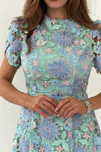 Load image into Gallery viewer, Ami Corded Lace Tulip Sleeve Mini Dress