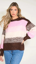 Load image into Gallery viewer, Striped Jumper in Brown/Pink
