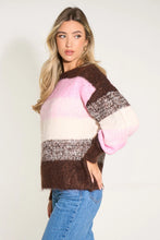 Load image into Gallery viewer, Striped Jumper in Brown/Pink