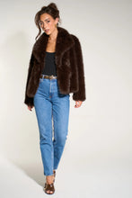 Load image into Gallery viewer, Monroe Faux Fur Jacket- Chocolate