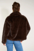 Load image into Gallery viewer, Monroe Faux Fur Jacket- Chocolate