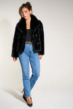 Load image into Gallery viewer, Monroe Faux Fur Jacket- Black