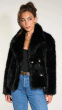 Load image into Gallery viewer, Monroe Faux Fur Jacket- Black
