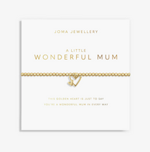 Load image into Gallery viewer, Golden Glow A Little &#39;Wonderful Mum&#39; Bracelet