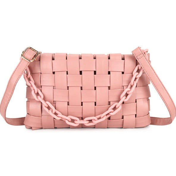 Pink Woven Bag