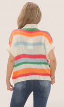 Load image into Gallery viewer, Stripe Mohair Short Sleeve Jumper