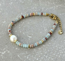Load image into Gallery viewer, Tarnish Resistant Sea Spray Beaded Bracelet