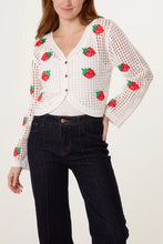 Load image into Gallery viewer, Strawberry Crochet Cardigan