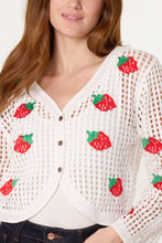 Load image into Gallery viewer, Strawberry Crochet Cardigan