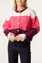 Load image into Gallery viewer, Pink Stripe Cardigan