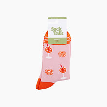 Load image into Gallery viewer, Aperitivo Spritz Bamboo Socks in Pink: UK 3-7 | EU 36-40 | US 5-9