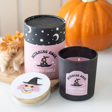 Load image into Gallery viewer, Witching Hour Plum and Black Cherry Halloween Candle