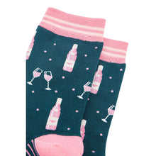 Load image into Gallery viewer, Women&#39;s Bamboo Socks - Forest Green/Light pink, Rose Wine: UK 3-7 | EU 36-40 | US 5-9