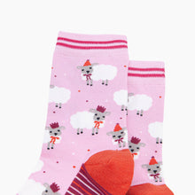 Load image into Gallery viewer, Party Sheep Women's Bamboo Socks in Pink: UK 3-7 | EU 36-40 | US 5-9