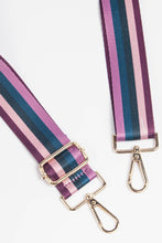 Load image into Gallery viewer, Green Pink Multi Stripe Bag Strap