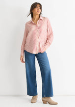 Load image into Gallery viewer, Blush Stripe Viscose Oversized Shirt