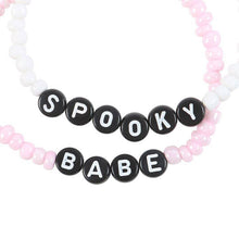Load image into Gallery viewer, Spooky Babe Gothic Beaded Bracelet Set