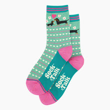 Load image into Gallery viewer, Women&#39;s Bamboo Socks - Mint, Sausage Dog &amp; Puppy: UK 3-7 | EU 36-40 | US 5-9