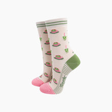 Load image into Gallery viewer, Matcha Tea Bamboo Socks in Cream: UK 3-7 | EU 36-40 | US 5-9