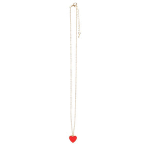 Bestie Enamel Heart Necklace Valentine's Day Greeting Card