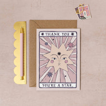 Load image into Gallery viewer, You're a Star Thank You Card | Thank You Cards | Tarot Card