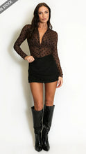 Load image into Gallery viewer, Black Faux Suede Skort