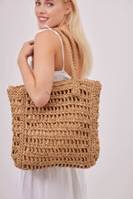 Load image into Gallery viewer, Woven Tote Bag in Natural: Natural