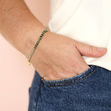 Load image into Gallery viewer, Green Adjustable Ombre Stone Bracelet