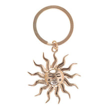 Load image into Gallery viewer, Gold Sun Keyring