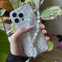 Load image into Gallery viewer, Beaded Phone Strap - Daisy Pearl