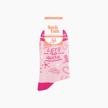 Load image into Gallery viewer, Saddle Up Horse Combed Cotton Odd Socks in Pink: UK 3-7 | EU 36-40 | US 5-9