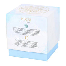 Load image into Gallery viewer, Pisces Gardenia Zodiac Crystal Candle