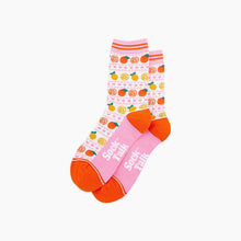 Load image into Gallery viewer, Oranges &amp; Lemons Bamboo Socks in White: UK 3-7 | EU 36-40 | US 5-9