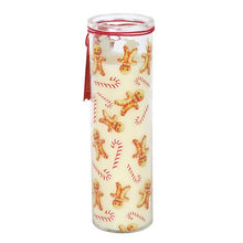 Load image into Gallery viewer, Candy Cane Warm Gingerbread Christmas Tube Candle