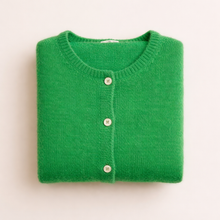 Load image into Gallery viewer, Round Neck Long Sleeve Mohair Cardigan