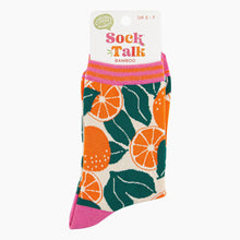 Load image into Gallery viewer, Women&#39;s Bamboo Socks - Cream, Orange Tree: UK 3-7 | EU 36-40 | US 5-9